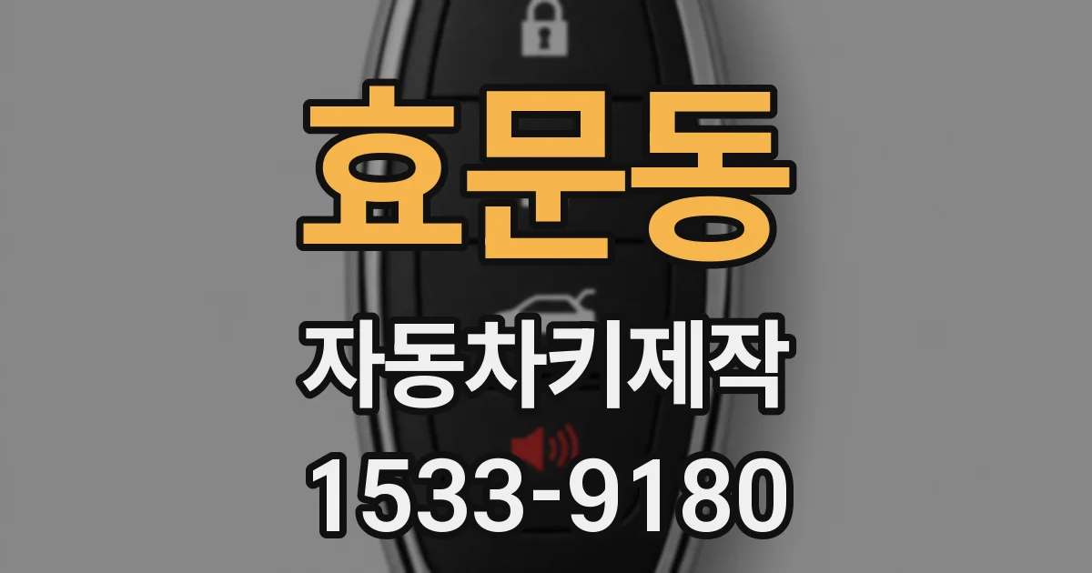 효문동 자동차키제작
