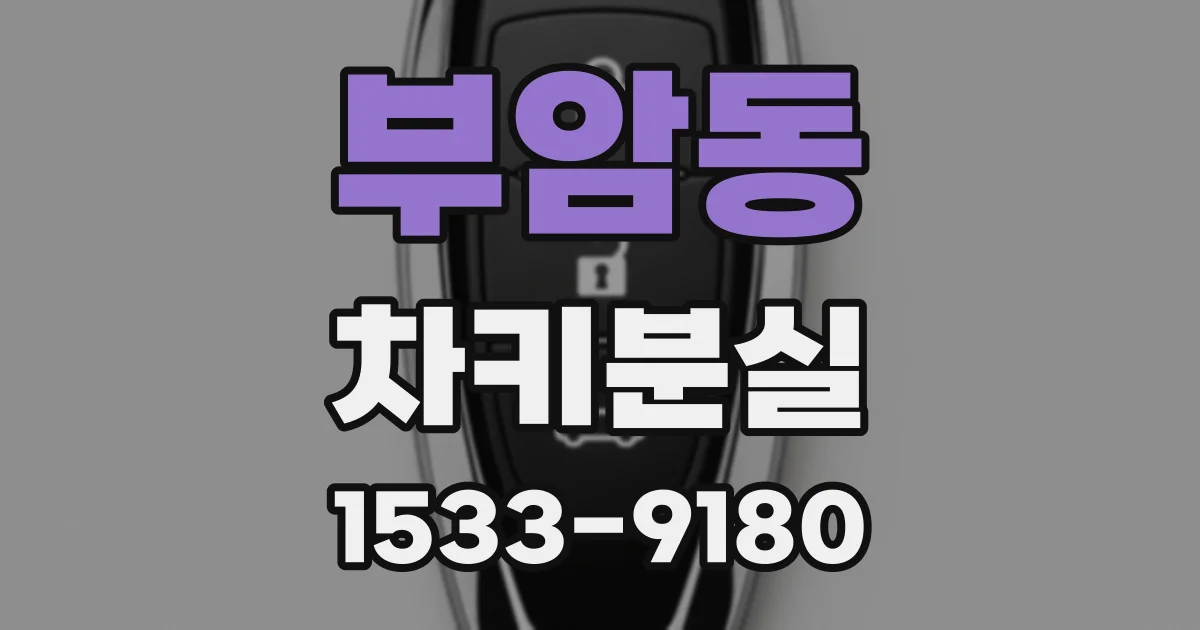 부암동 차키분실