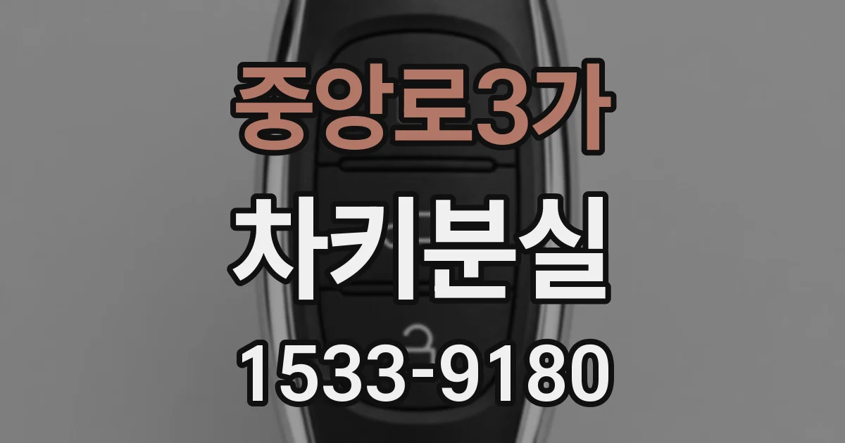 중앙로3가 차키분실