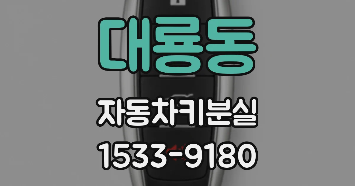 대룡동 자동차키분실