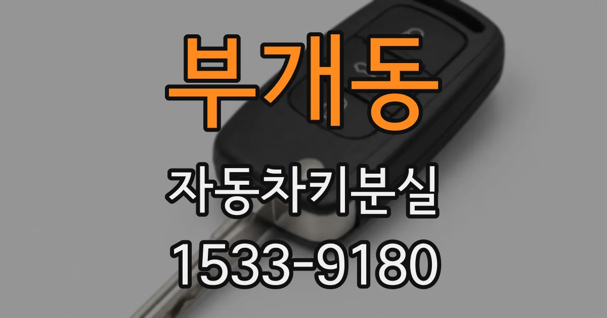부개동 자동차키분실