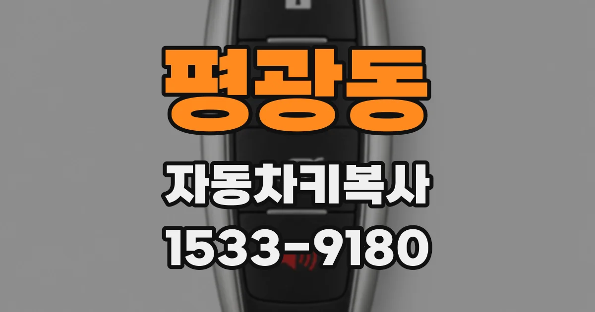 평광동 자동차키복사