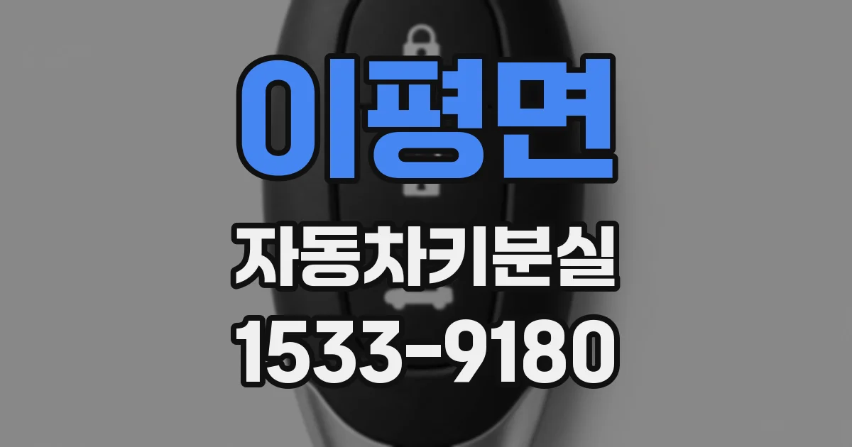 이평면 자동차키분실