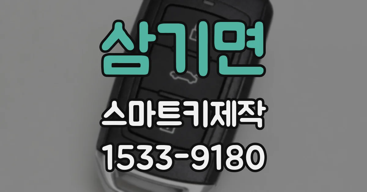 삼기면 스마트키제작