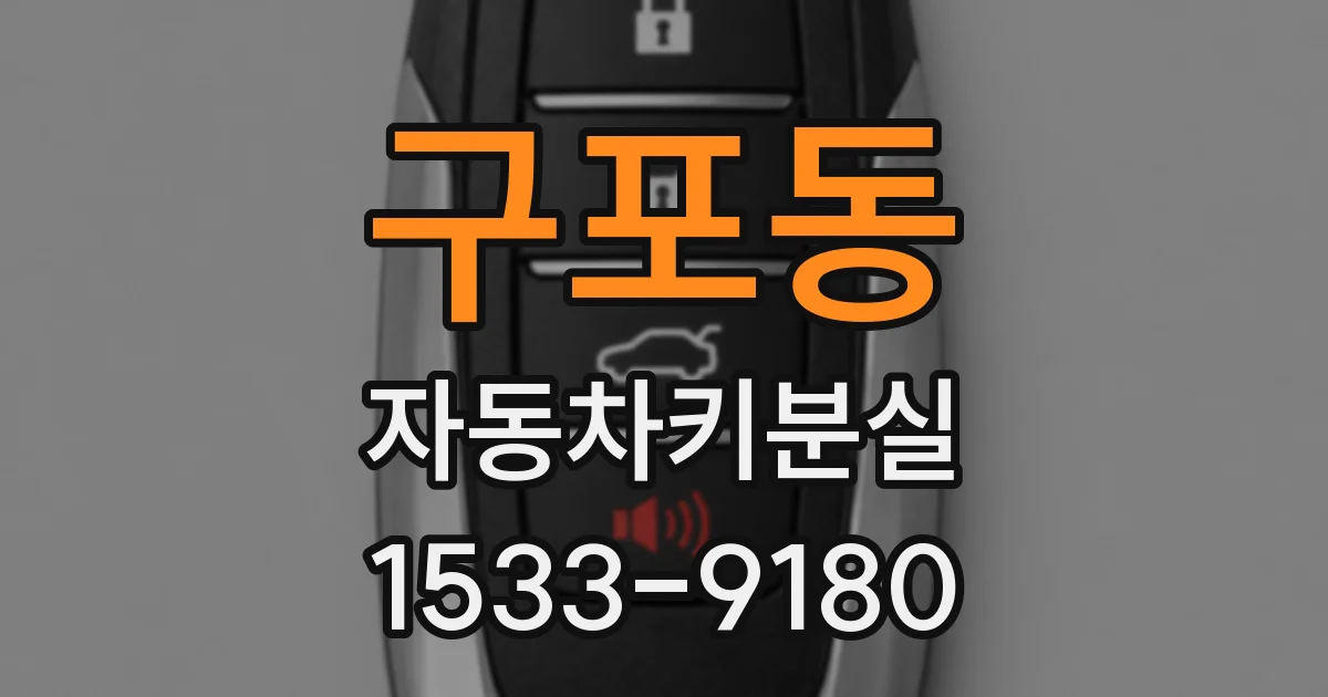 구포동 자동차키분실