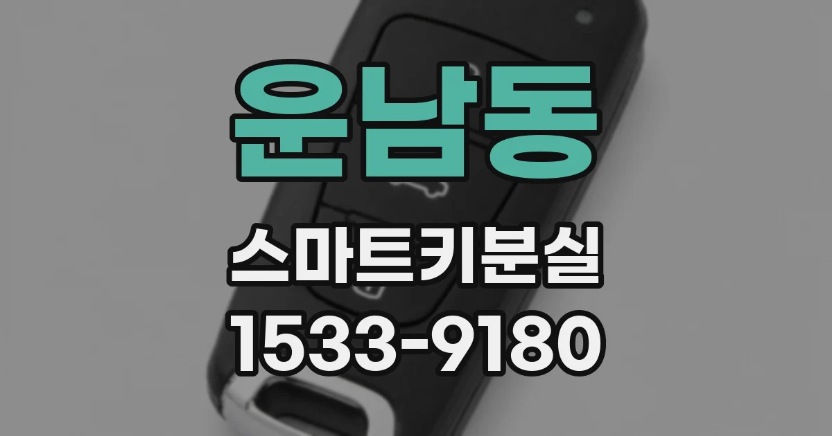 운남동 스마트키분실