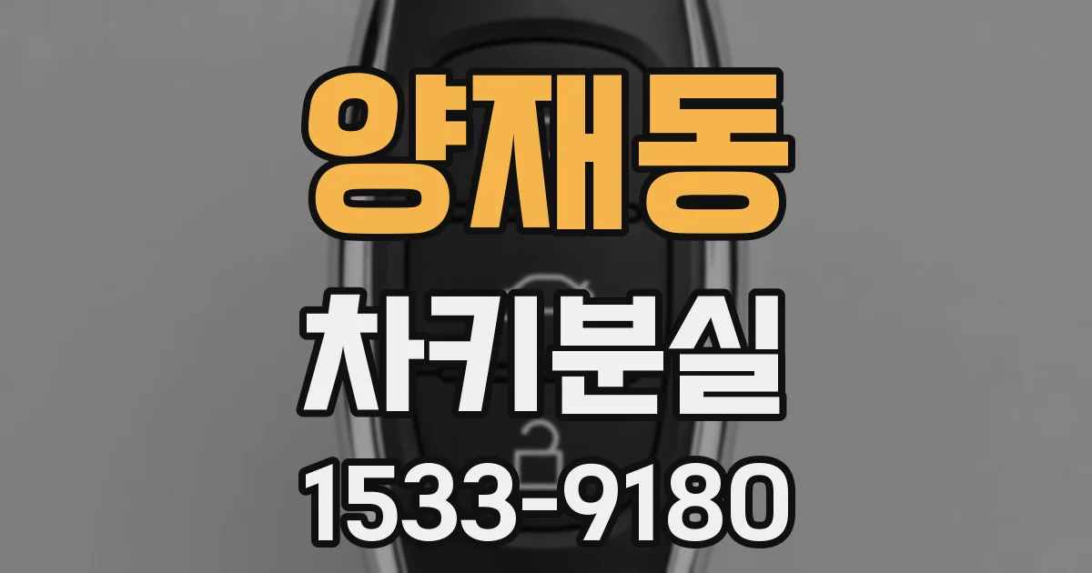 양재동 차키분실