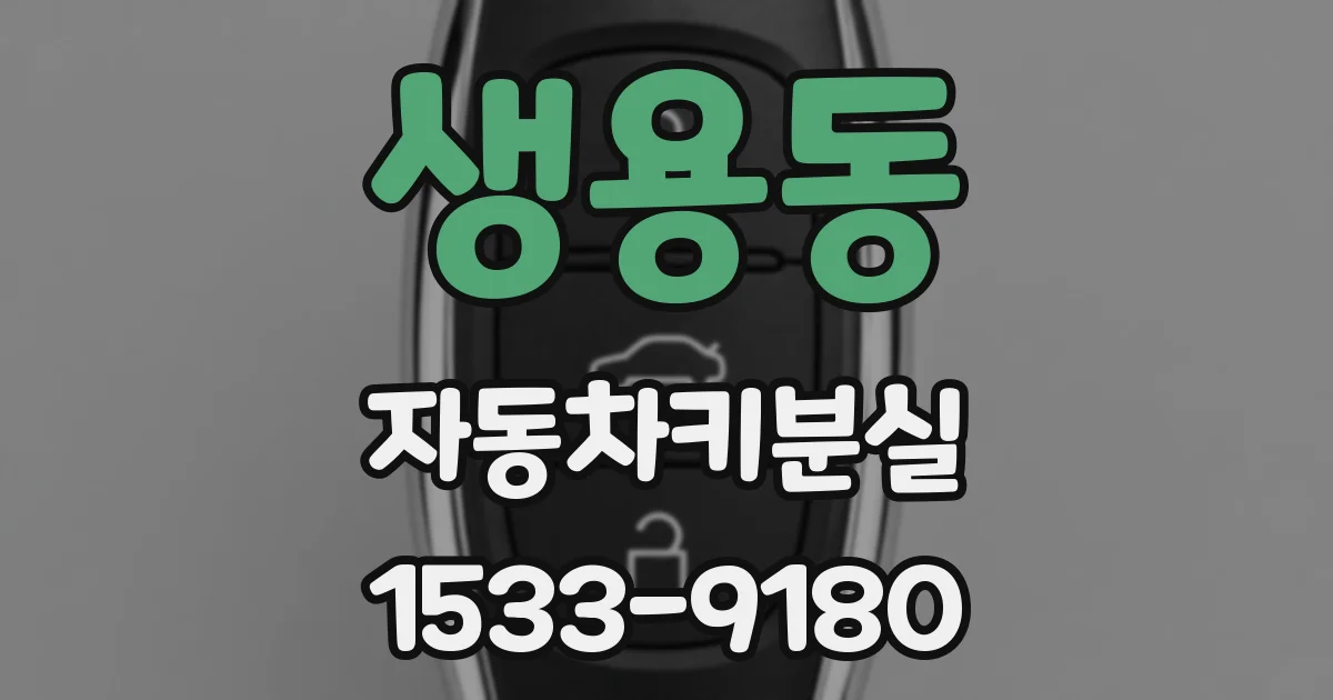 생용동 자동차키분실