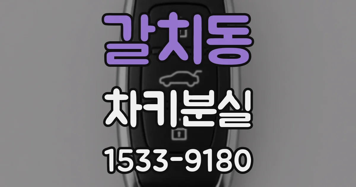 갈치동 차키분실