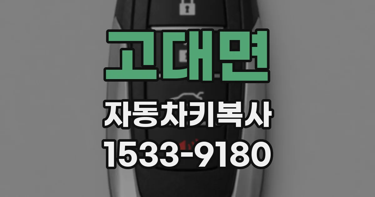 고대면 자동차키복사