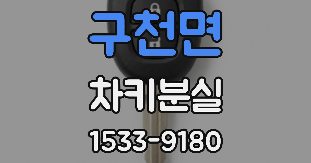 구천면 차키분실