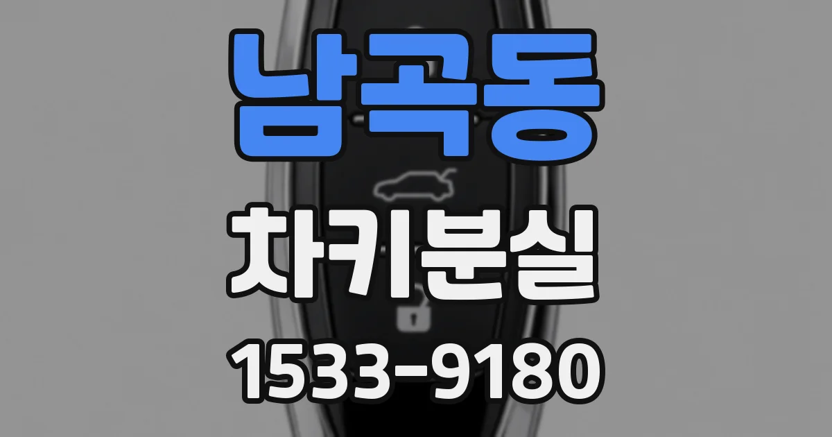 남곡동 차키분실