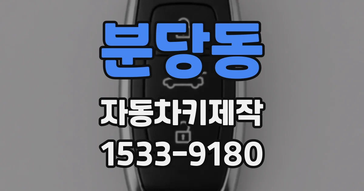 분당동 자동차키제작