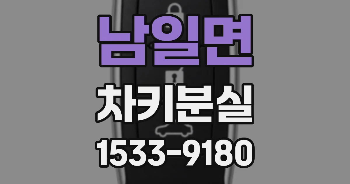 남일면 차키분실