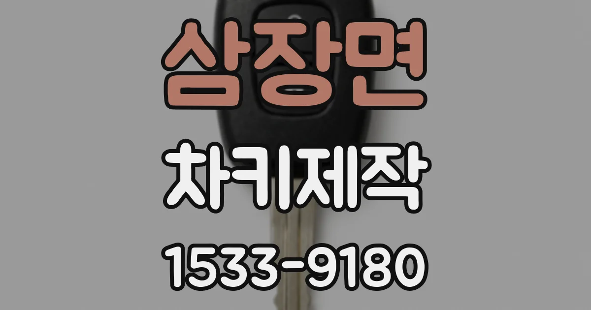 삼장면 차키제작