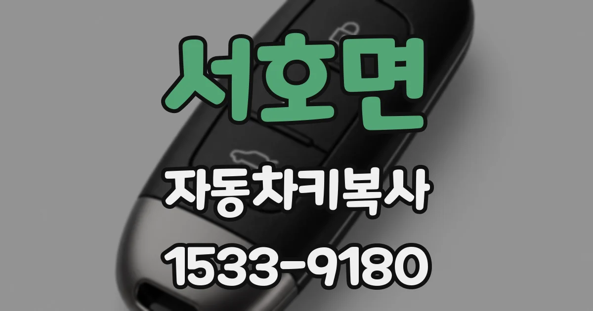서호면 자동차키복사
