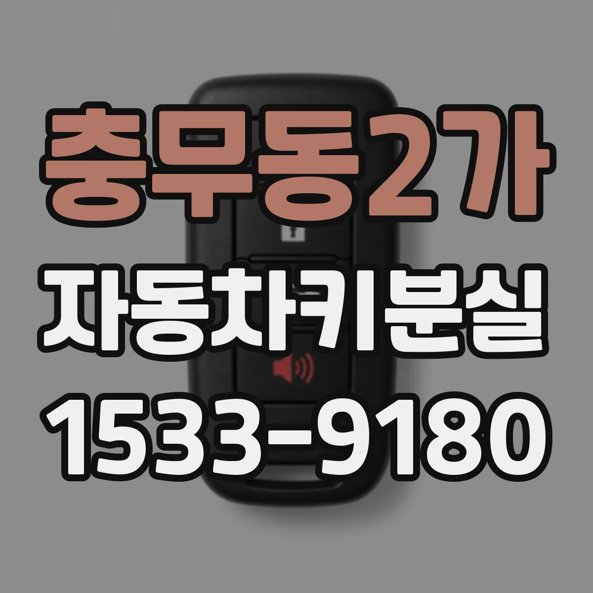 충무동2가 자동차키분실