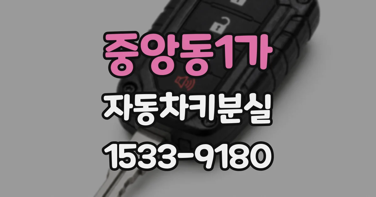 중앙동1가 자동차키분실