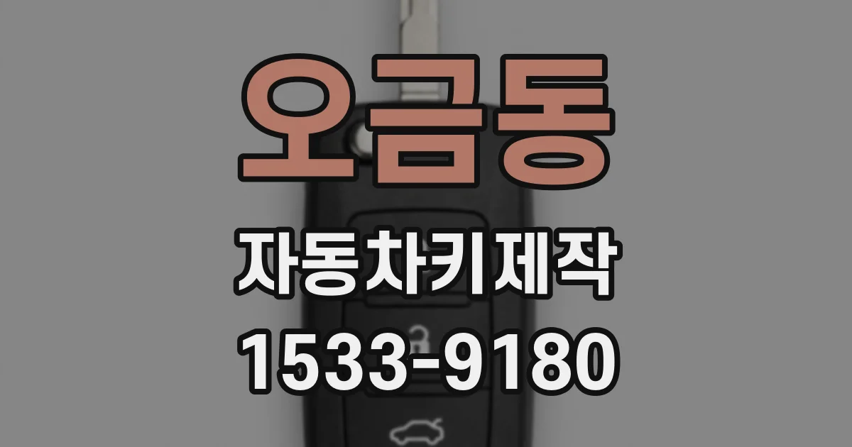 오금동 자동차키제작
