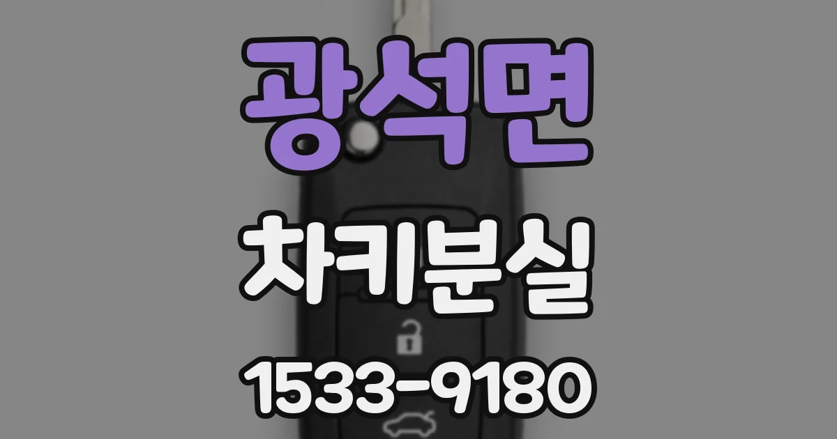 광석면 차키분실
