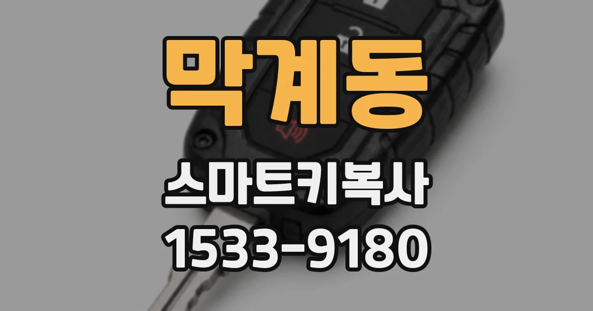 막계동 스마트키복사