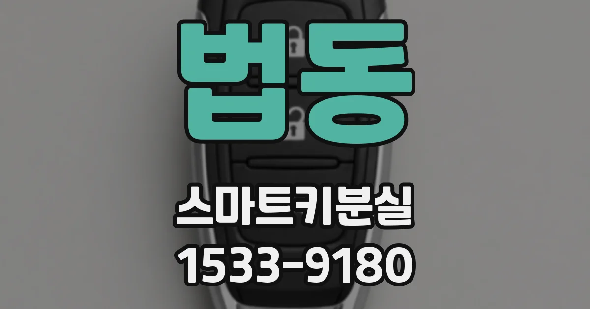 법동 스마트키분실