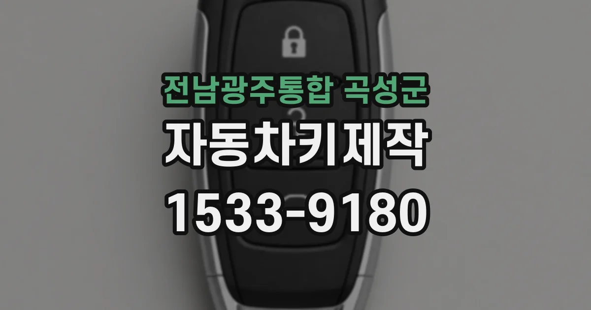 전남광주통합 곡성군 자동차키제작