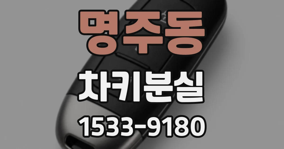 명주동 차키분실