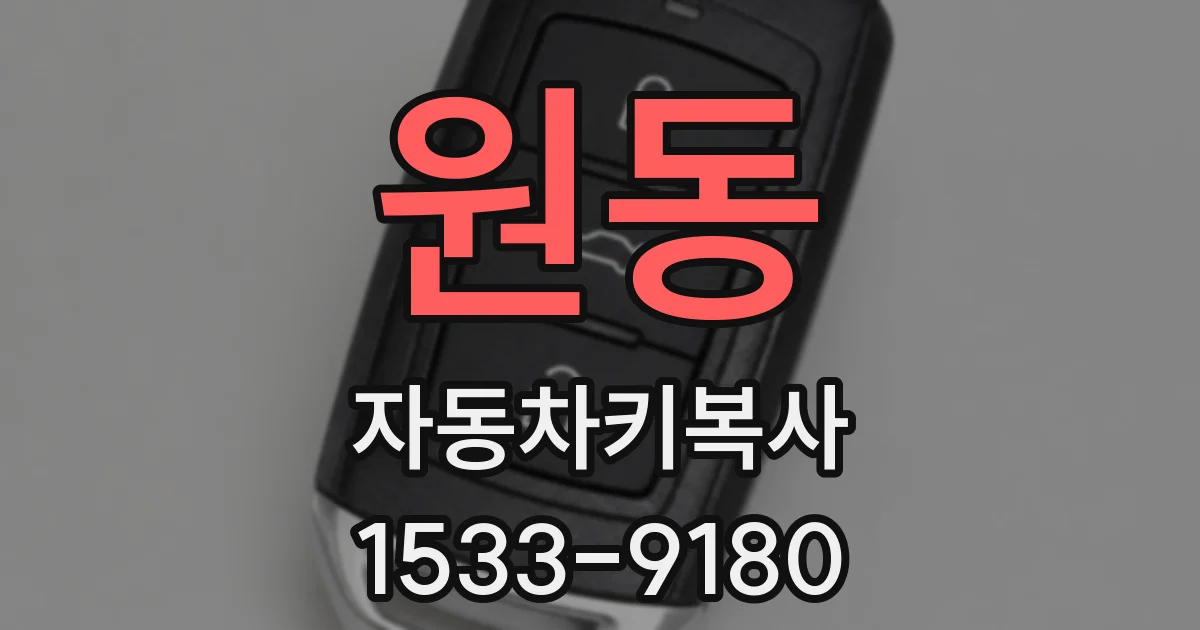 원동 자동차키복사