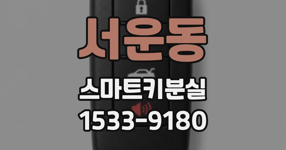 서운동 스마트키분실