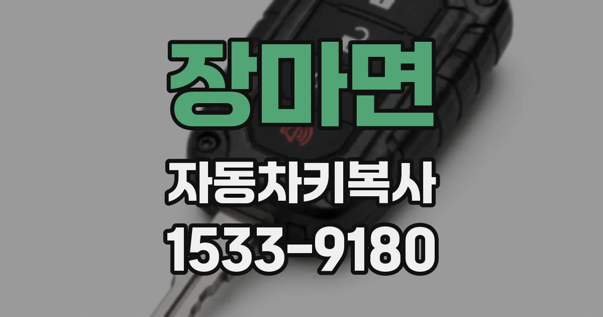 장마면 자동차키복사