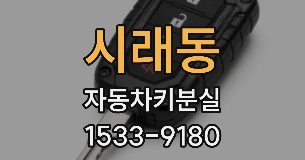 시래동 자동차키분실