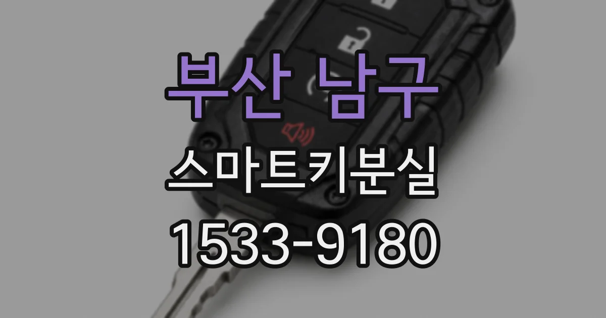 부산 남구 스마트키분실