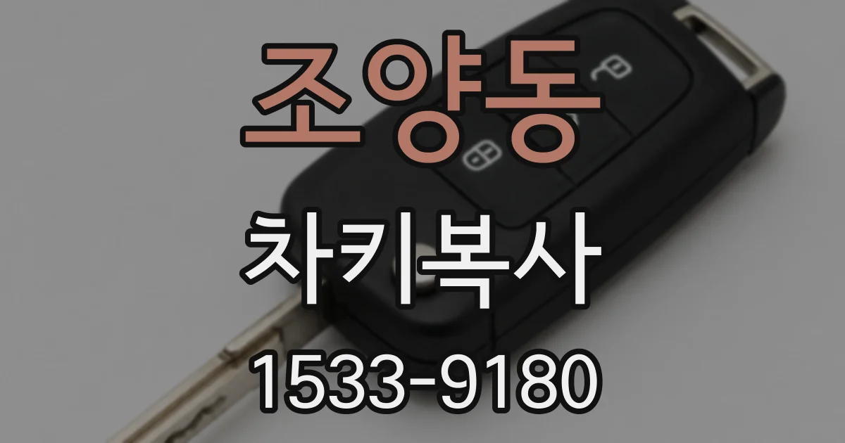 조양동 차키복사