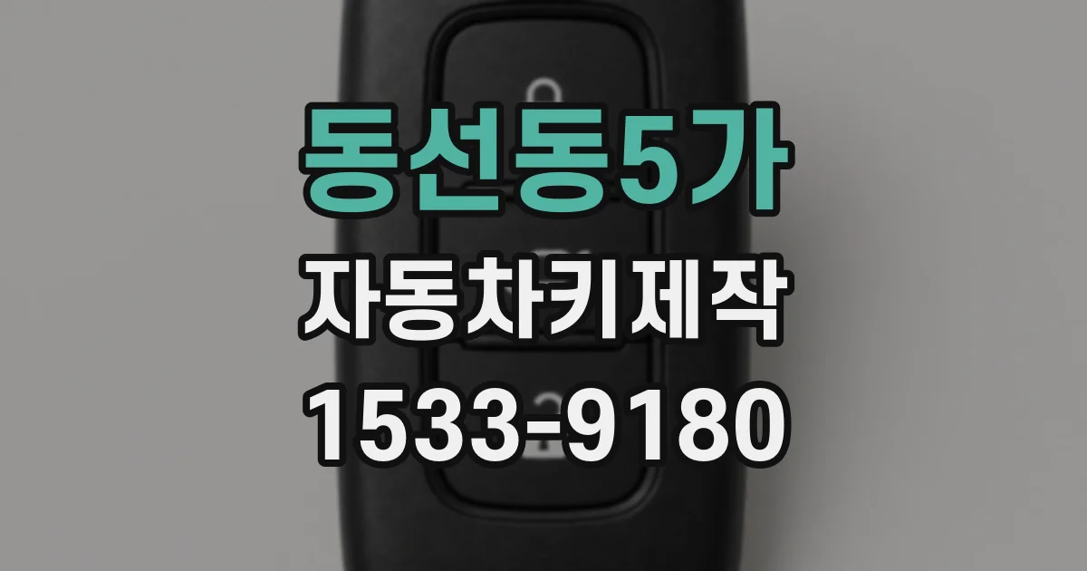 동선동5가 자동차키제작