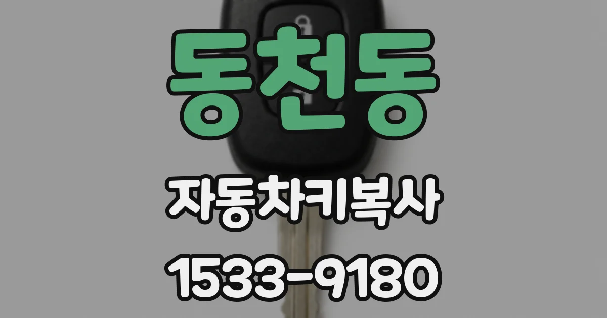 동천동 자동차키복사