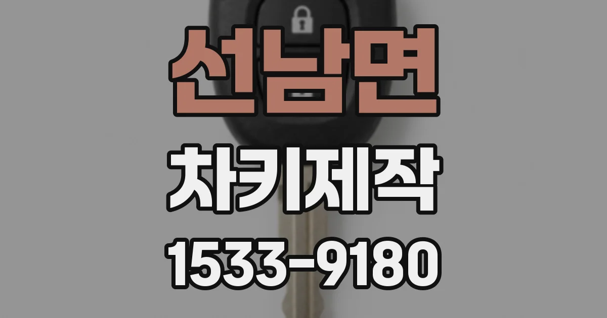 선남면 차키제작