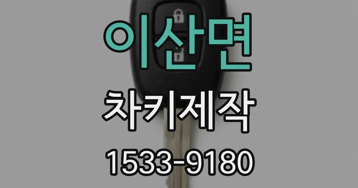 이산면 차키제작