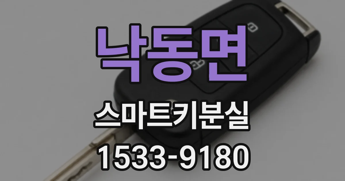 낙동면 스마트키분실