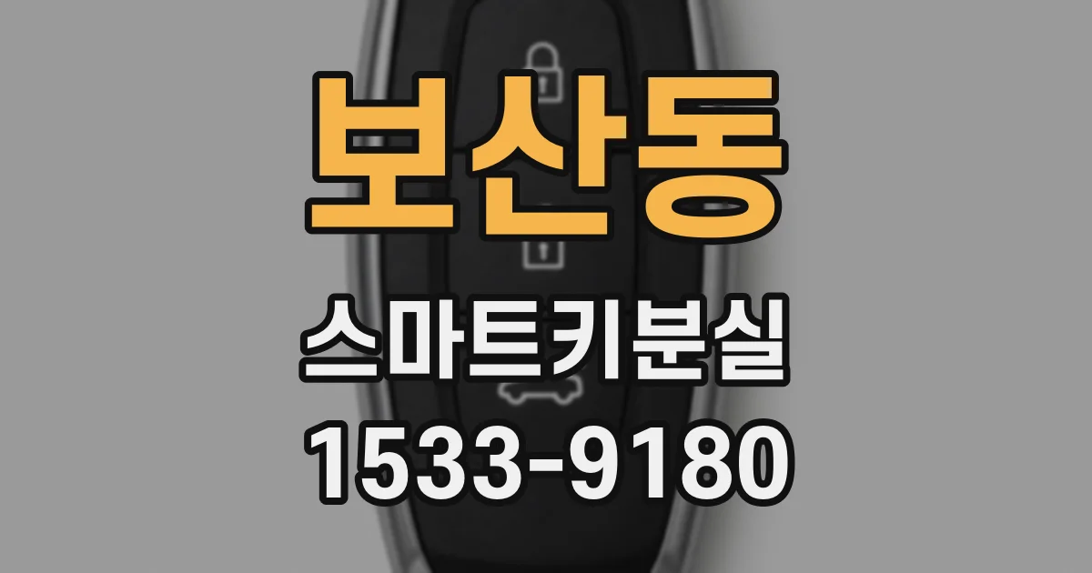 보산동 스마트키분실