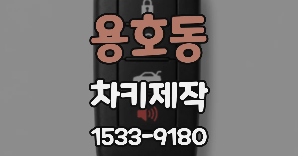 용호동 차키제작