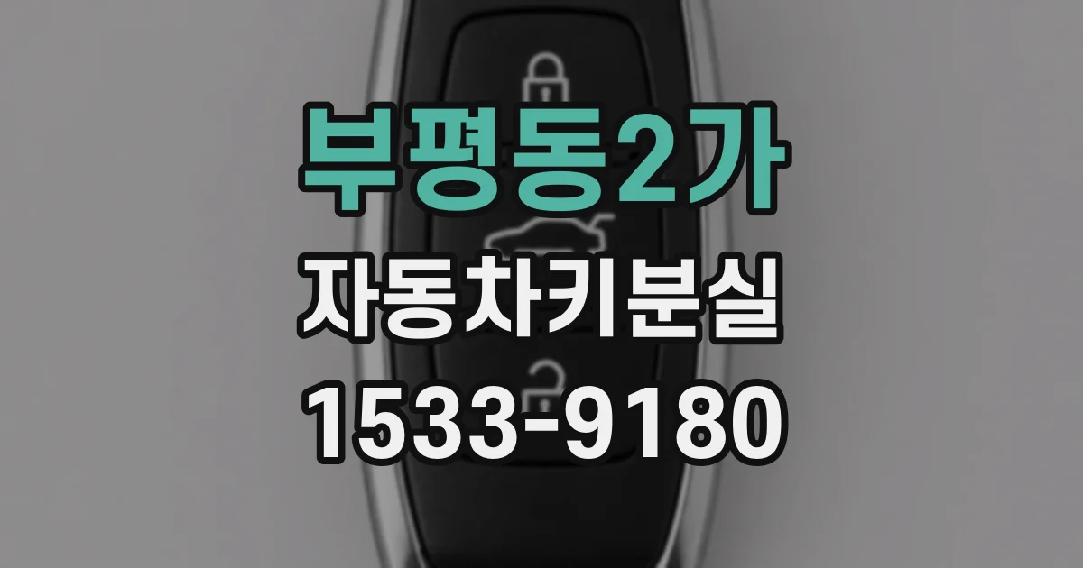 부평동2가 자동차키분실