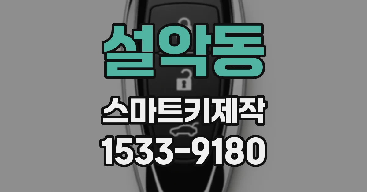 설악동 스마트키제작