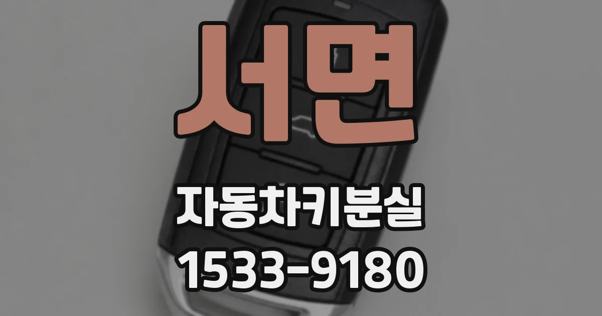 서면 자동차키분실