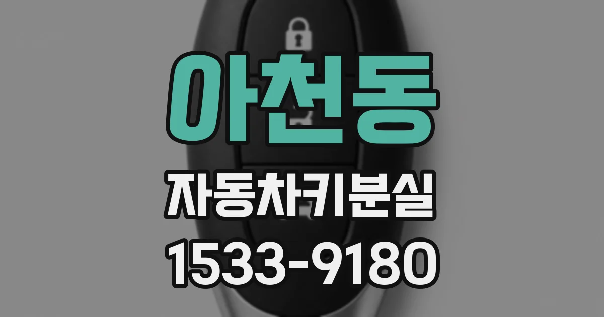 아천동 자동차키분실