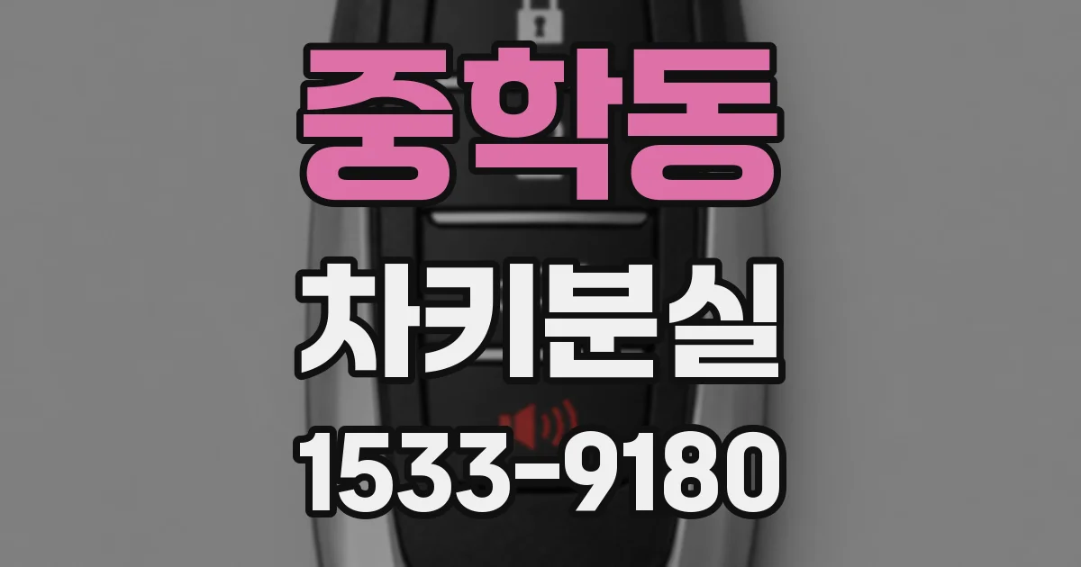 중학동 차키분실