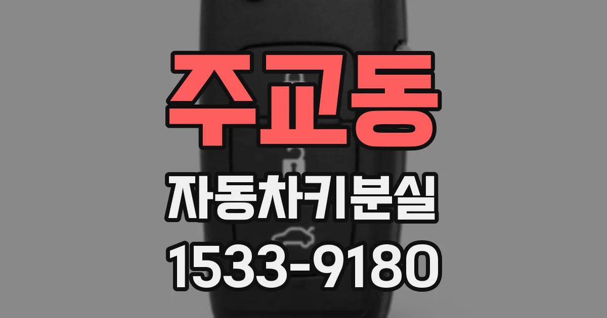 주교동 자동차키분실