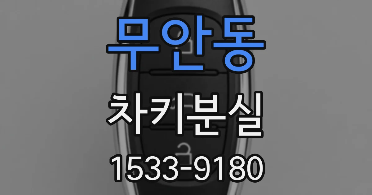 무안동 차키분실