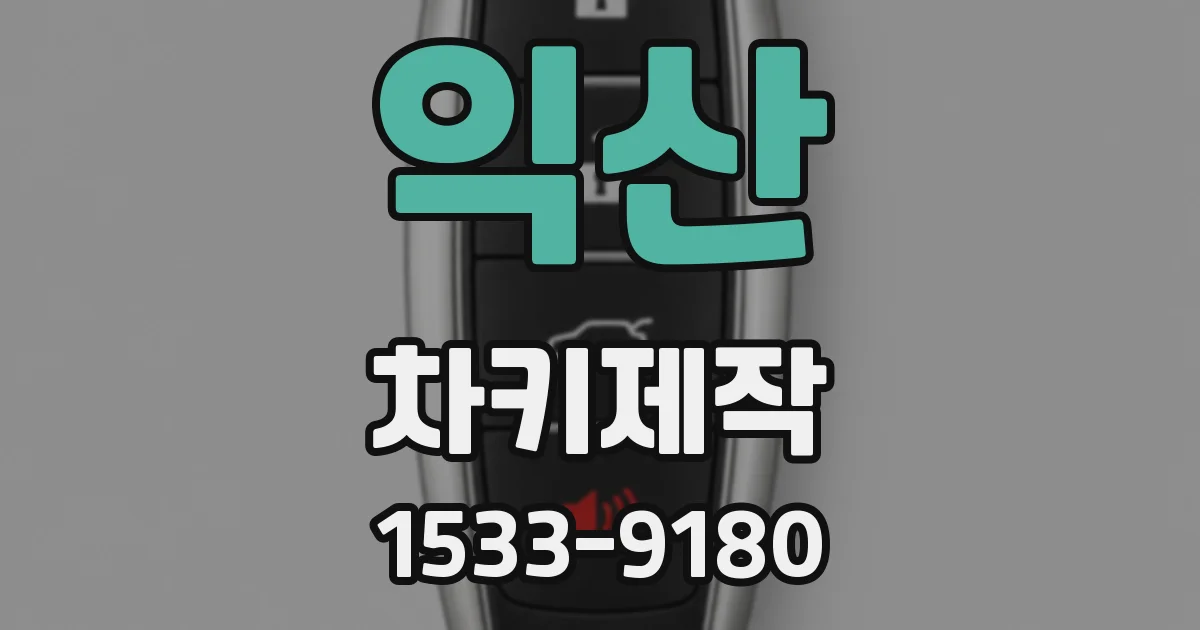 익산 차키제작