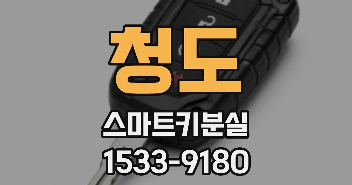 청도 스마트키분실